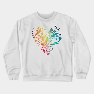 Rainbow heart flower Crewneck Sweatshirt